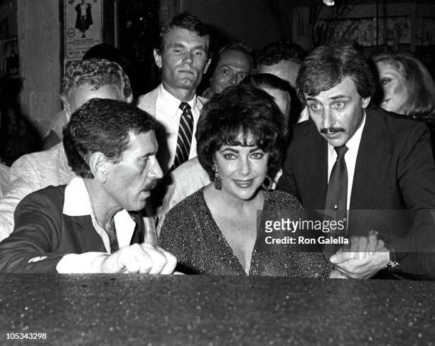 Elizabeth Taylor and Guests during Party for Fashion Debut of Maria Burton - July 28, 1981 at Vanessa Restaurant in New York City, New York, United...