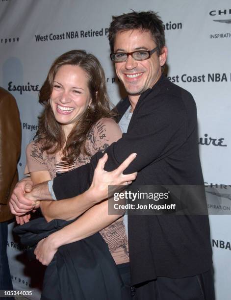 Robert Downey Jr. And fiance Susan Levin during Esquire House Hosts Penny Marshall's Birthday Party to Benefit The Life On Purpose Foundation and The...