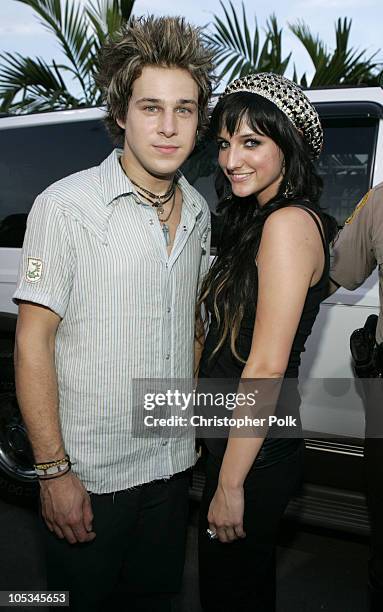 Ryan Cabrera and Ashlee Simpson during 2004 MTV Video Music Awards - Red Carpet at American Airlines Arena in Miami, Florida, United States.