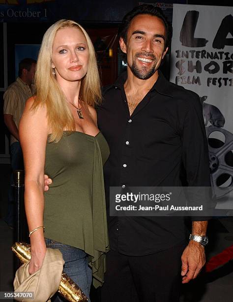Francesco Quinn and wife Julie during "VLAD" Los Angeles Premiere - Arrivals at The ArcLight in Hollywood, California, United States.