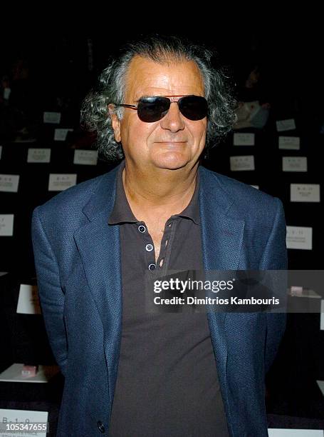 Patrick Demarchelier during Olympus Fashion Week Spring 2005 - Oscar de la Renta - Front Row at Theater Tent, Bryant Park in New York City, New York,...