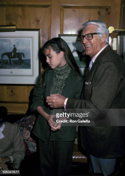 Cary Grant And Daughter Jennifer Grant during Ahmet Ertegun's Sunday Brunch at Fairfax Hotel in Washington D.C., United States.