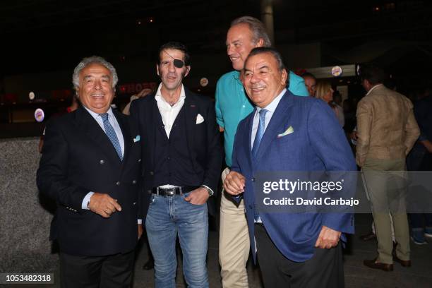 Antonio Romero , Jose Padilla, Bertin Orborne y Rafael Ruiz attends the premiere of the film Bernarda on October 25, 2018 in Seville, Spain.