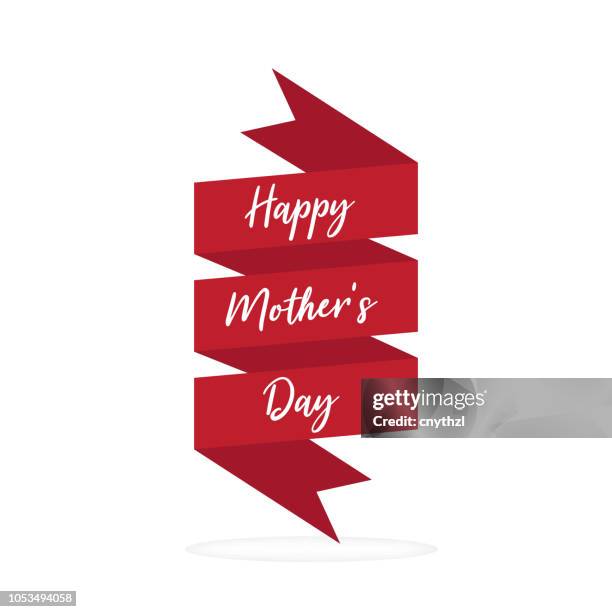 happy mother's day banner design - mothers day text art stock illustrations