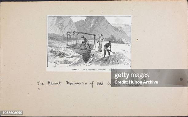 Shaft at the Kimberley Imperial gold mine in the Transvaal, South Africa, 1887.