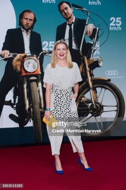 Jennifer Ulrich attends the '25 km/h' movie premiere at CineStar on October 25, 2018 in Berlin, Germany.