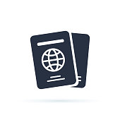 International passport vector icon. filled flat sign for mobile concept and web design. Travel documents simple icon.