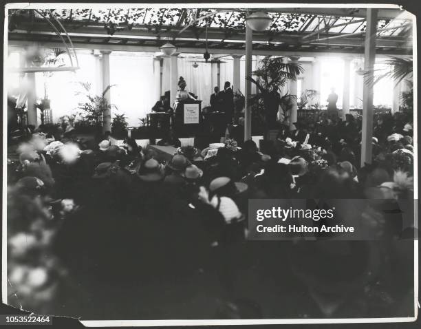 The opening of a charity auction to benefit the Titanic Fund at Selfridges, London, 10th May 1912.