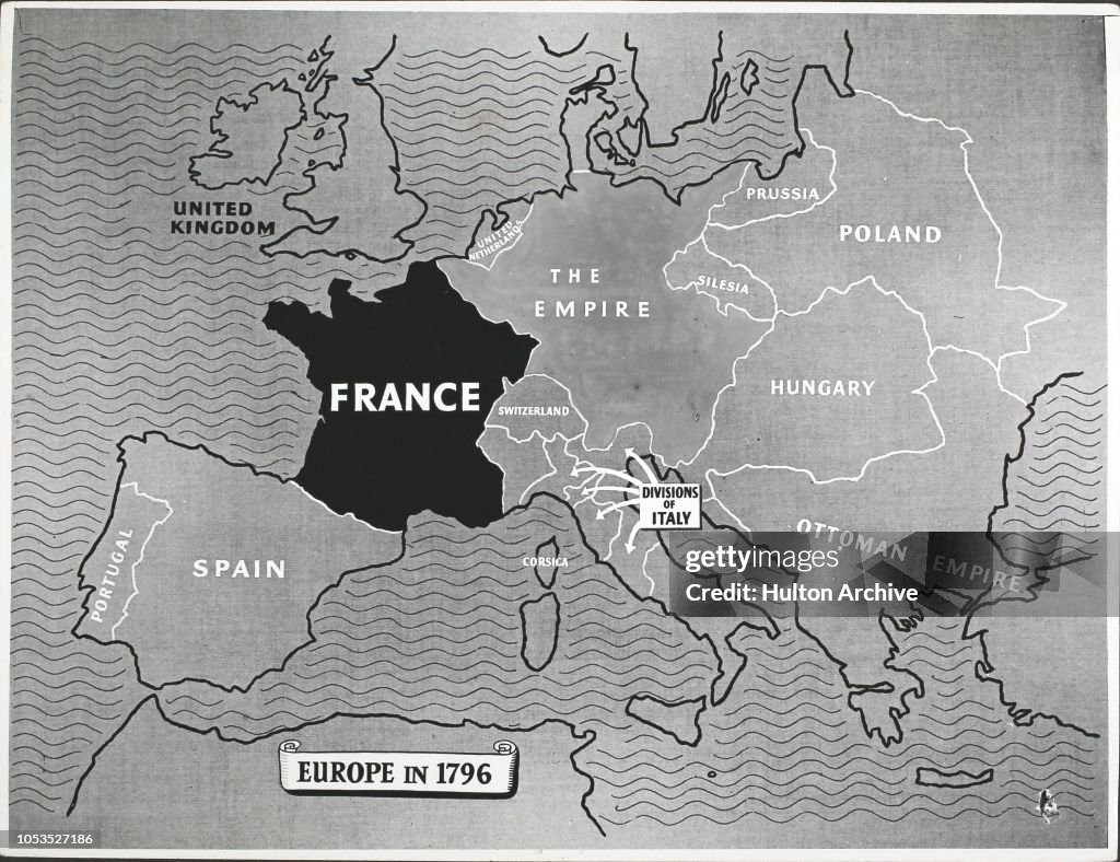 A Map Of Europe In 1796 Showing The Political Borders News Photo a-map-of-europe-in-1796-showing-the-political-borders-news-photo