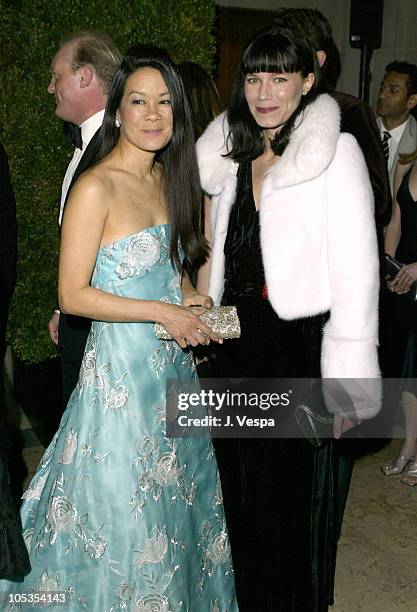 Helen Schifter and guest during Frick Young Fellows Annual Ball Sponsored by Carolina Herrera at Frick Museum in New York City, New York, United...