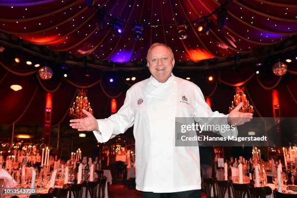 Alfons Schuhbeck during the VIP premiere of Schuhbecks Teatro at Spiegelzelt on October 25, 2018 in Munich, Germany.