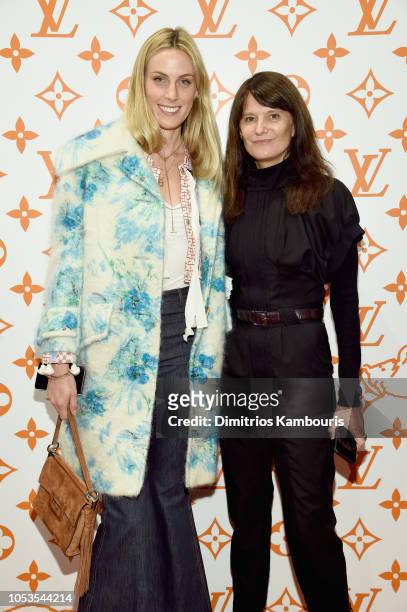 Selby Drummond and Marie-Amelie Sauve attend the Louis Vuitton X Grace Coddington Event on October 25, 2018 in New York City.
