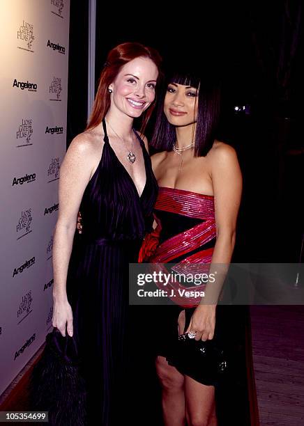 Phoebe Price and Bai Ling during Lions Gate Films Pre-Oscar Party - Red Carpet at SkyBar in West Hollywood, California, United States.