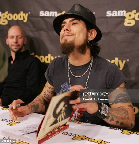 Neil Strauss and Dave Navarro during Dave Navarro Signs Copies of "Don't Try This at Home" at Sam Goody at Sam Goody at CityWalk in Universal City,...