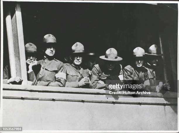Some of the Americans who accompanied General Pershing.