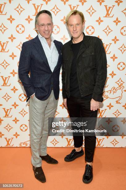 Andrew Safir and Daniel Benedict attend the Louis Vuitton X Grace Coddington Event on October 25, 2018 in New York City.