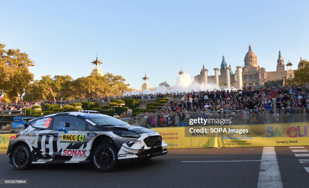 The Ford Fiesta WCR of drivers Ken Block and Alex Gelsomino...