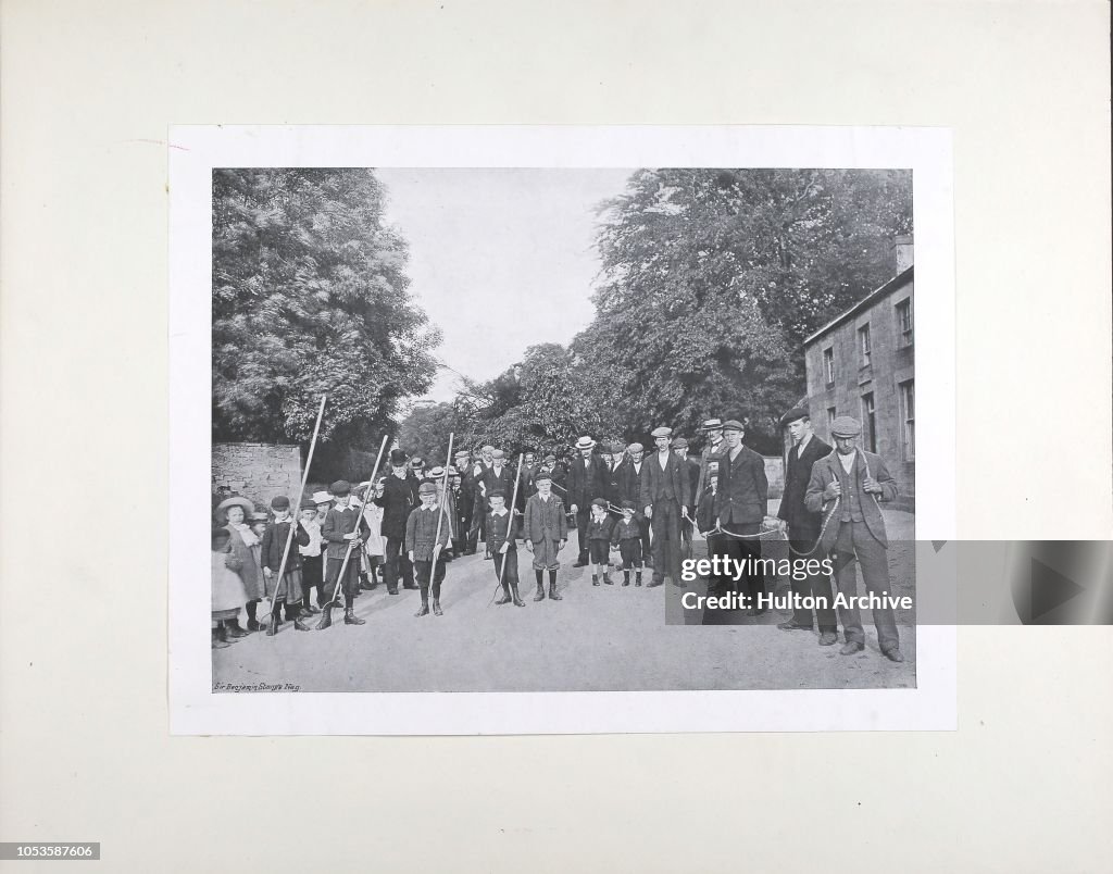 The Northumbrian Baal fire. Bringing in the faggots