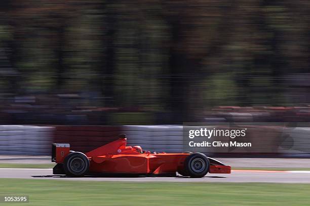 Michael Schumacher of Germany and Ferrari during the Qualifying session for the Italian Grand Prix at Monza, Italy. DIGITAL IMAGE Mandatory Credit:...