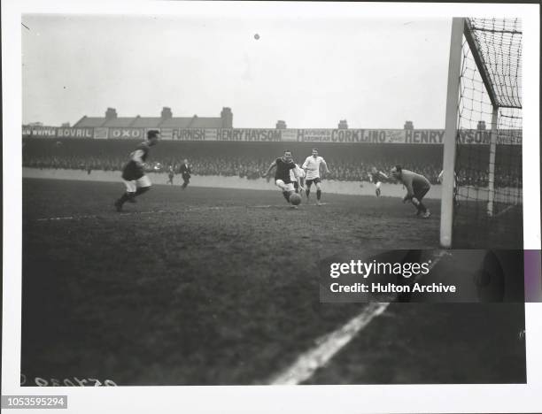 West Ham V Crystal Palace at Upton Park in the second round of the English Cup, : the shot from Bailey whish scored West Ham 's first goal, London,...
