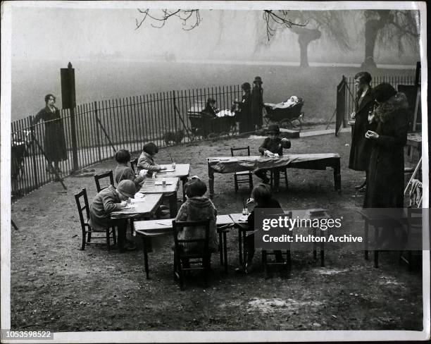 There is now an open air school at the Inner Circle Gardens which is the new name for the Botanical Gardens. Here are some of the kiddies enjoying a...