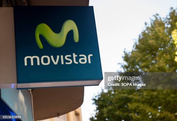 Spanish telecommunications brand owned by Telefonica and largest mobile phone operator, Movistar, store seen in Cordoba.