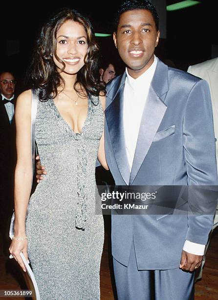 Tracey Edmonds and Kenny "Babyface" Edmonds during The 35th Annual GRAMMY Awards at Shrine Auditorium in Los Angeles, California, United States.