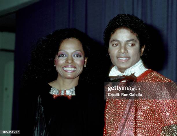 Michael Jackson and Diana Ross during 1981 American Music Awards at Shrine Auditorium in Los Angeles, California, United States.