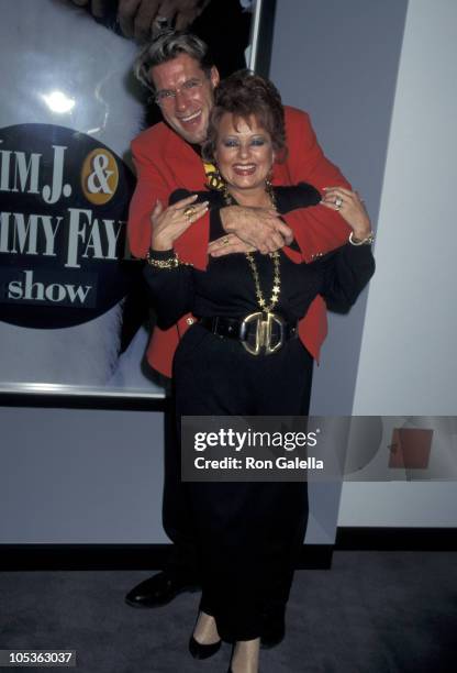 Tammy Faye Bakker Messner and Jim J. Bullock during 1996 National Association of Television Program Executives Convention at Sands Convention Center...