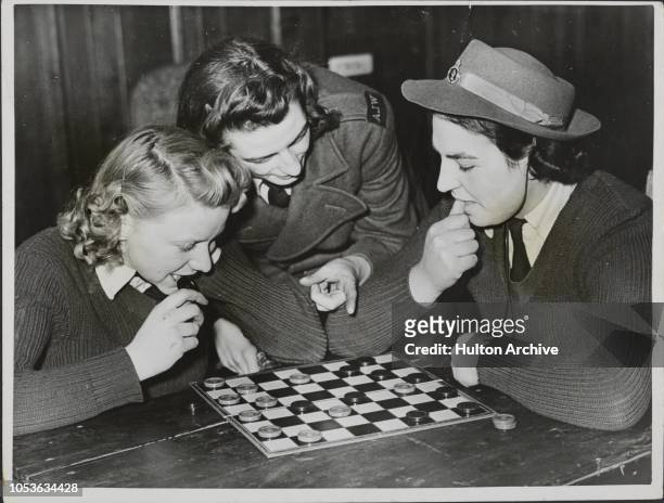 Club For Land Girls, A Club for Land Girls has just been opened at Turnford, Herts, where the girls spend their evenings after their day 's work,...