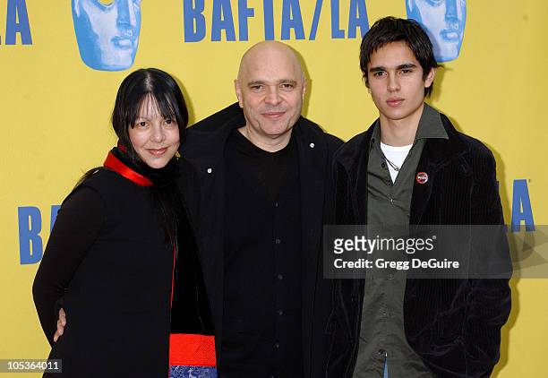 Anthony Minghella, wife Caroline and son Max during 10th Annual BAFTA/LA Tea Party at St. Regis Hotel in Century City, California, United States.