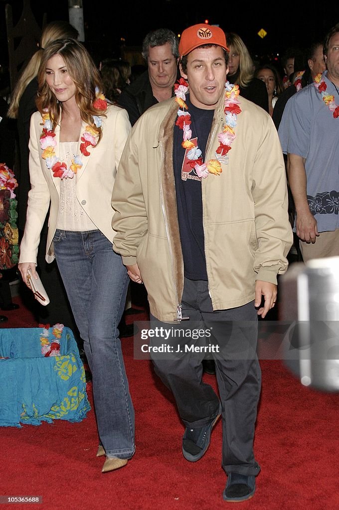 Adam Sandler and wife Jackie Titone during "50 First Dates" Los... Nachrichtenfoto Getty Images