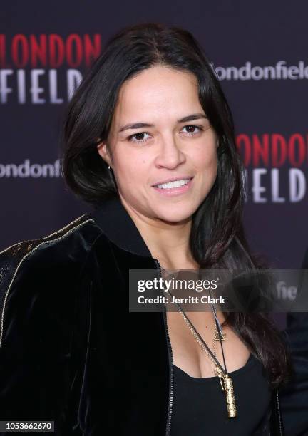 Michelle Rodriguez attends the Premiere of "London Fields" at The London West Hollywood on October 25, 2018 in West Hollywood, California.