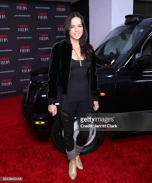Michelle Rodriguez attends the premiere of "London Fields" at The London West Hollywood on October 25, 2018 in West Hollywood, California.