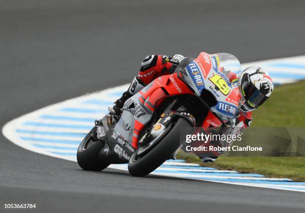 Alvaro Bautista of Spain and Angel Nieto Team during free practice for the 2018 MotoGP of Australia at Phillip Island Grand Prix Circuit on October...