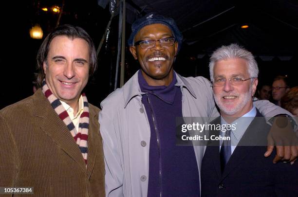 Andy Garcia, Samuel L. Jackson and Rob Friedman, COO of Paramount