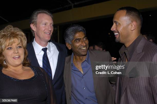 Dwana Pusser, daughter of Sheriff Buford Pusser, Chris McGurk, MGM Chief Operating Officer, Ashok Amritraj, producer and Dwayne "The Rock" Johnson