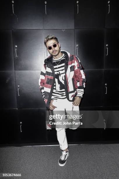 Reykon attends The Enrique Santos Show At I Heart Latino Studios at I Heart Latino Studios on October 25, 2018 in Miramar, Florida.