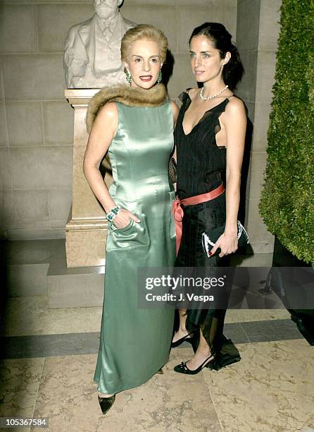 Carolina Herrera and Carolina Herrera Jr. During Frick Young Fellows Annual Ball Sponsored by Carolina Herrera at Frick Museum in New York City, New...