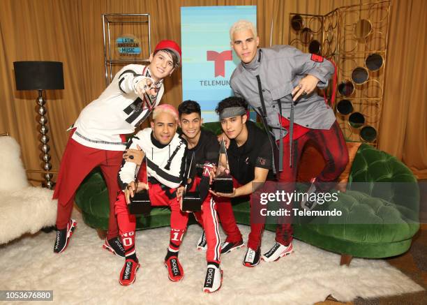 Press Room" -- Pictured: CNCO at the Dolby Theatre in Hollywood, CA on October 25, 2018 --