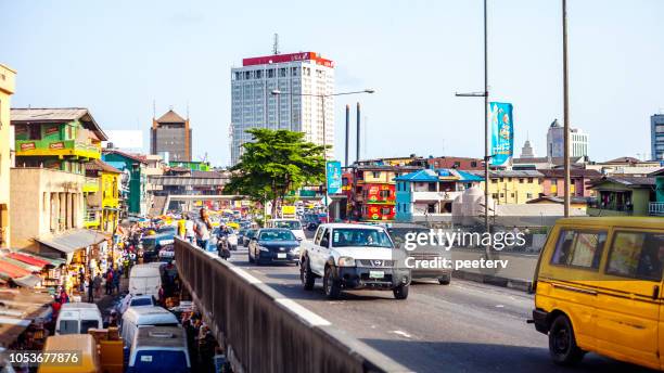 非洲特大都市交通-奈及利亞拉各斯 - lagos skyline 個照片及圖片檔