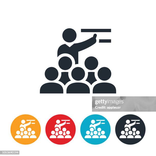 teacher giving instruction icon - teacher stock illustrations