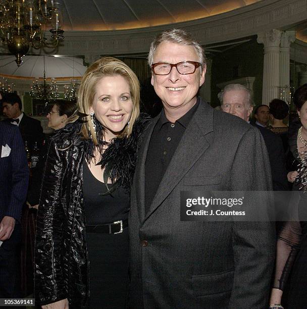 Renee Fleming and Mike Nichols during Renee Fleming Book Release Party - "The Inner Voice: The Making of a Singer" at The Georgian Suite in New York...