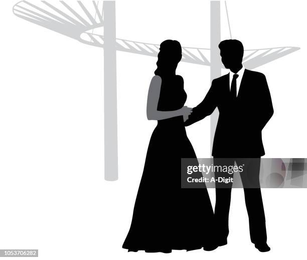 just married couple - handsome couple stock illustrations