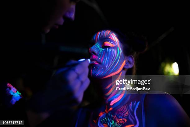colorful makeover - fluorescent paint stock pictures, royalty-free photos & images