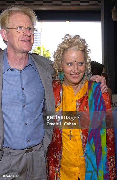 Ed Begley Jr. And Sally Kirkland during "Mamma Mia!" Los Angeles Premiere - Red Carpet at Pantages Theatre in Hollywood, California, United States.