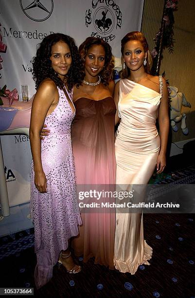 Halle Berry, Holly Robinson Peete and Beyonce during Mercedes Benz Presents the 16th Annual Carousel Of Hope Gala - VIP Reception at Beverly Hilton...