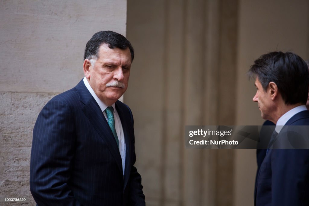 Italy's Prime Minister Giuseppe Conte Meets Fayez al-Sarraj