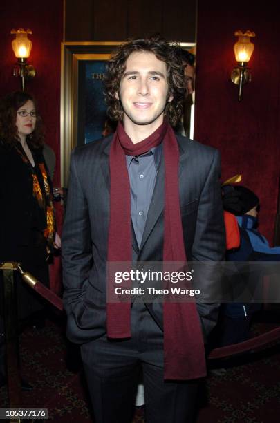 Josh Groban during "The Polar Express" New York City Premiere at Ziegfeld Theater in New York City, New York, United States.