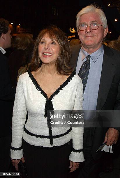 Marlo Thomas and Phil Donahue during Opening Night of "Sly Fox" on Broadway - Arrivals at Ethel Barrymore Theatre in New York City, New York, United...